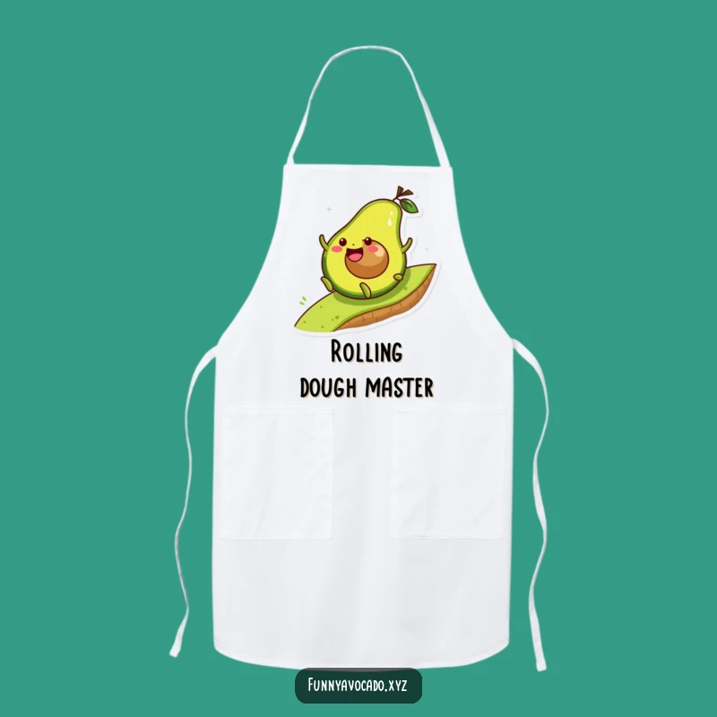 Funny Rolling Avocado Apron: Joyful Kitchen Fun, Perfect Gift