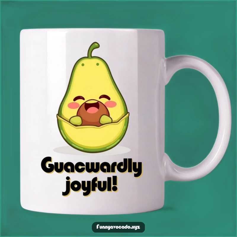 Funny Giggling Avocado Mug: Surprise Pop of Humor for a Joyful Drink Gift