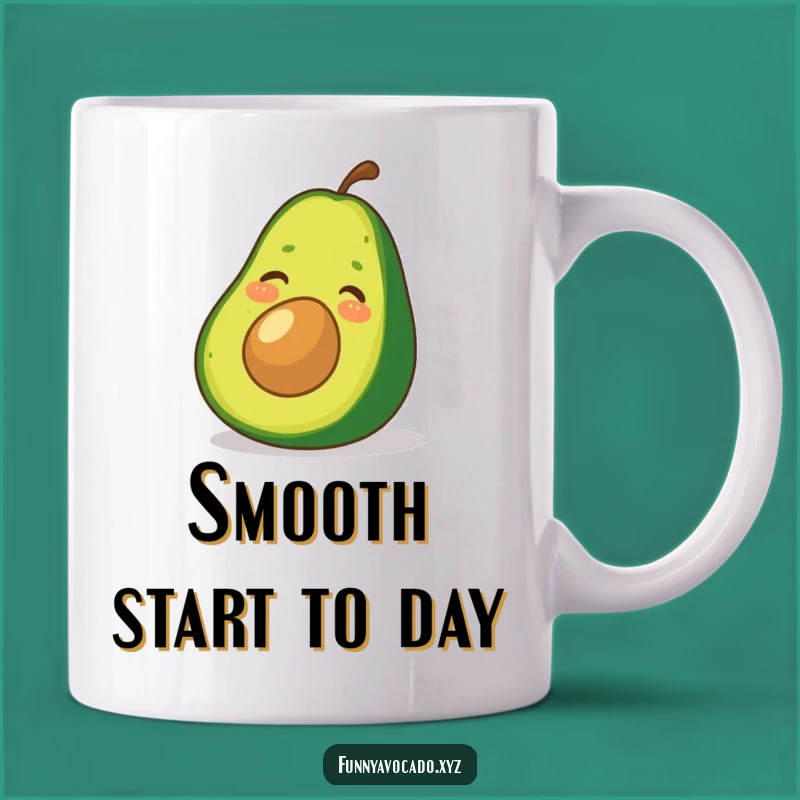 Funny Avocado Sliding Mug: Giggles on the Go, Perfect Funny Gift for Joyful Mornings