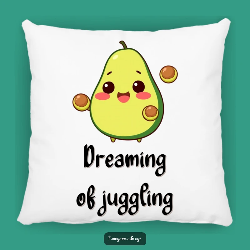 Funny Avocado Pillow: Juggling Pits Cushion, A Comfy Funny Gift Delight