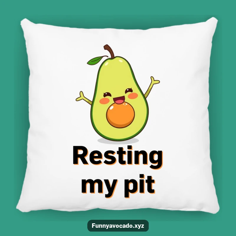 Funny Excited Avocado Pillow - Comfy Happy Split Cushion