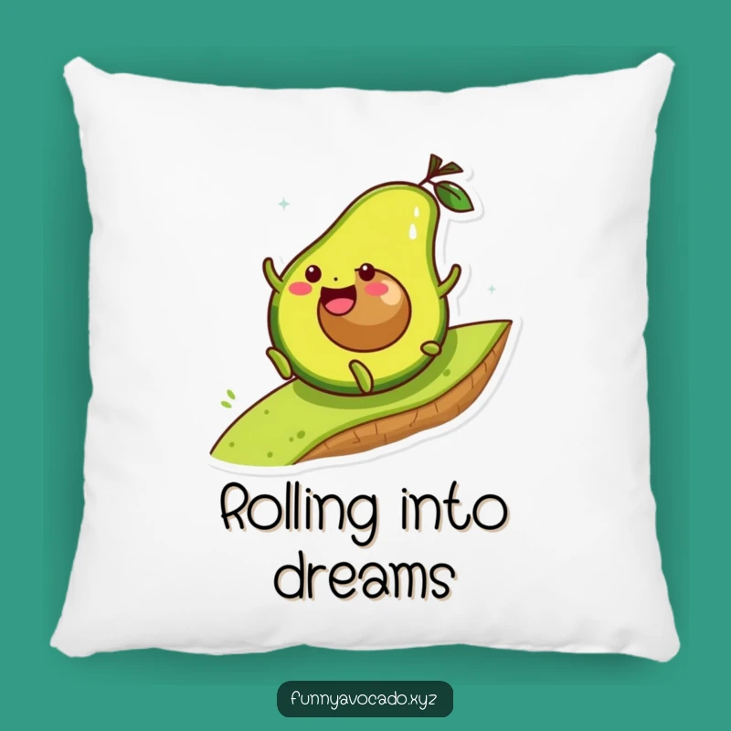 Funny Rolling Avocado Pillow: Joyful Comfort, Perfect Accent Gift