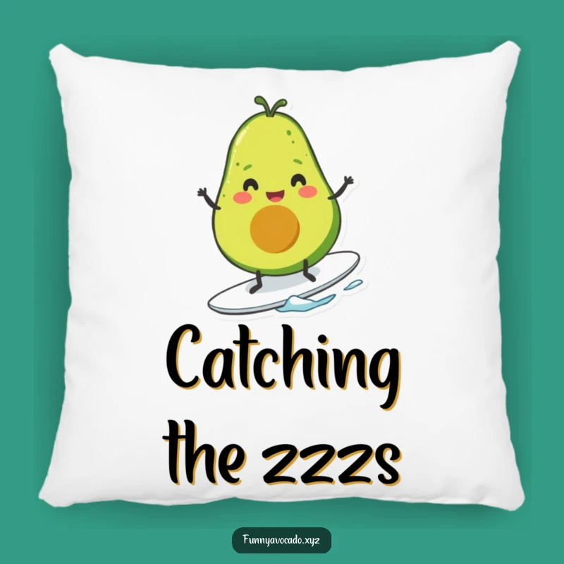 Funny Surfing Avocado Pillow: Comfy Tiny Legs, Perfect Accent Gift