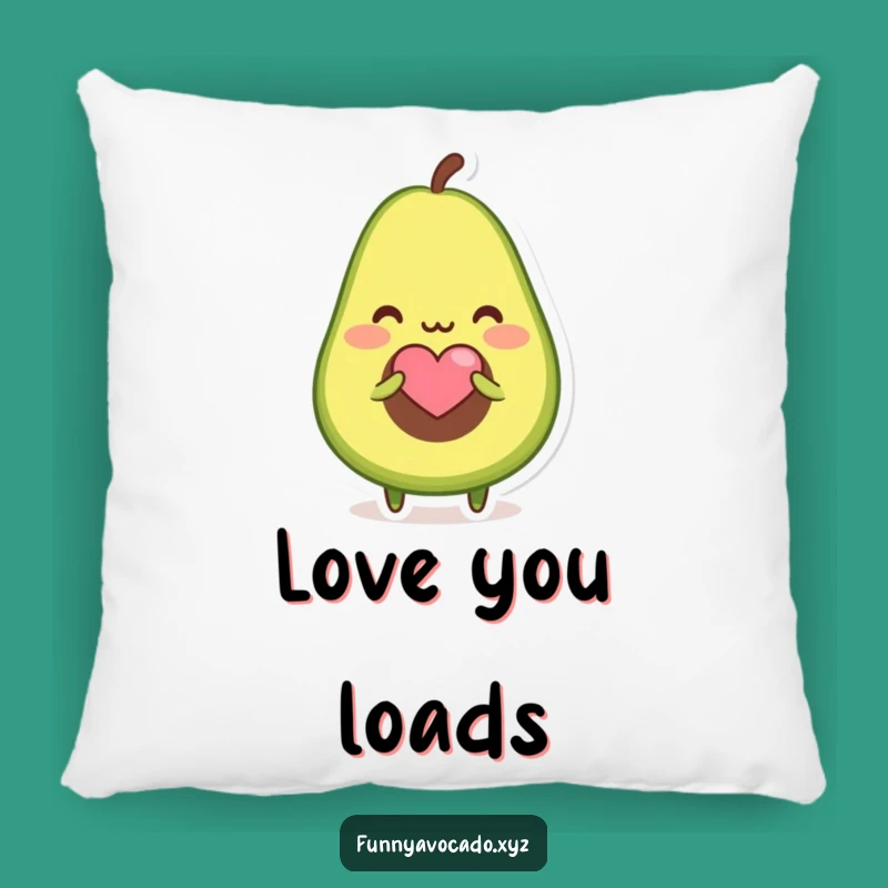 Funny Blushing Avocado Pillow: Cozy Comfort With Sweet Love Symbol Gift