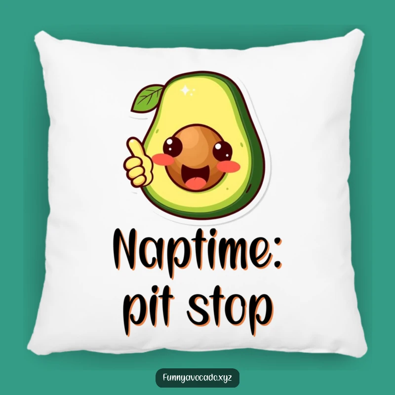 Funny Avocado Pit Thumbs Up Pillow: Cozy Cute Character Accent, Great Humorous Gift