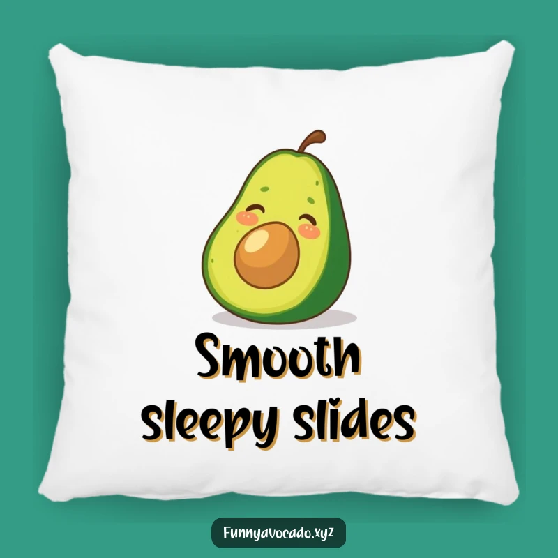 Funny Avocado Pillow: Giggling Slider Cushion, A Comfy Funny Gift Joy