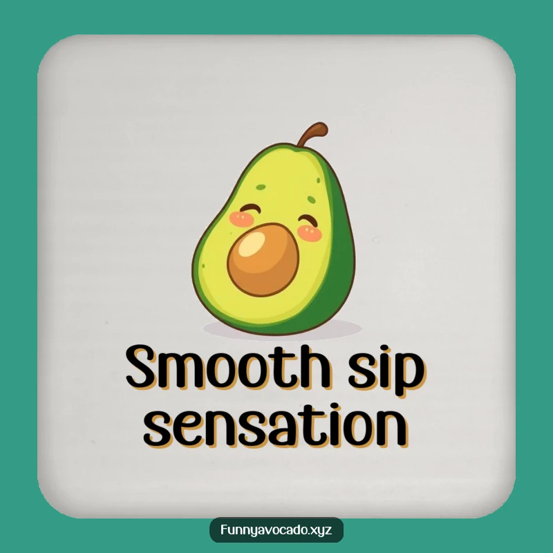 Funny Avocado Coaster: Protect Surfaces with Sliding Fun, A Small Funny Gift