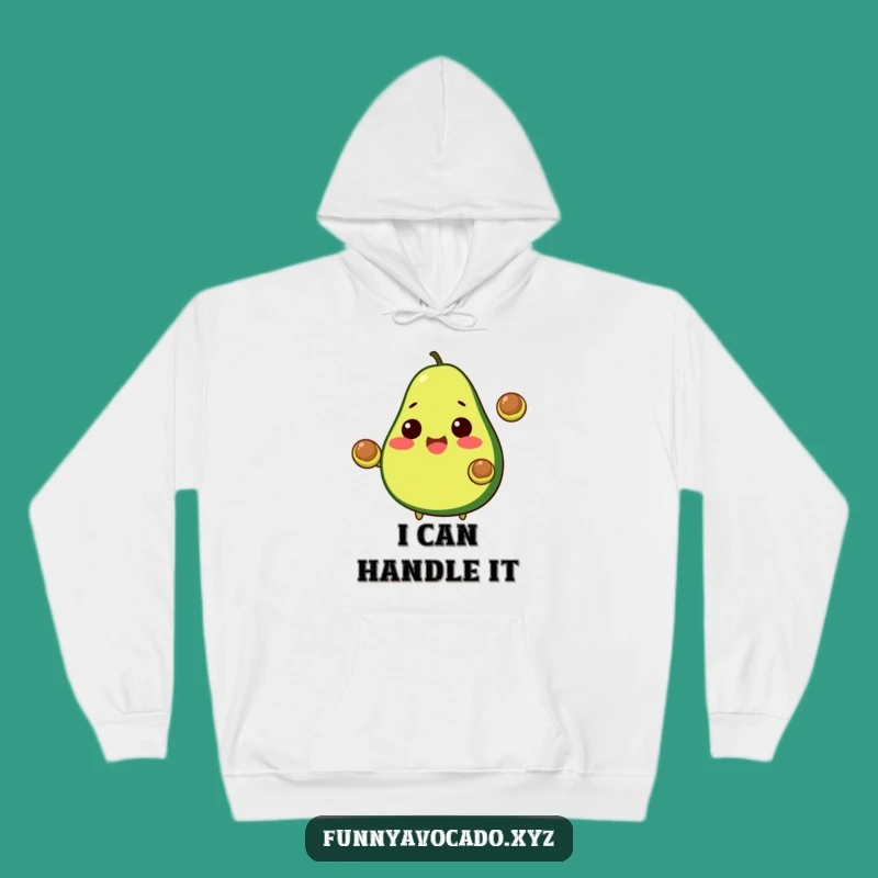 Cozy Funny Avocado Hoodie: Juggling Pits Edition, Ultimate Funny Gift Warmth