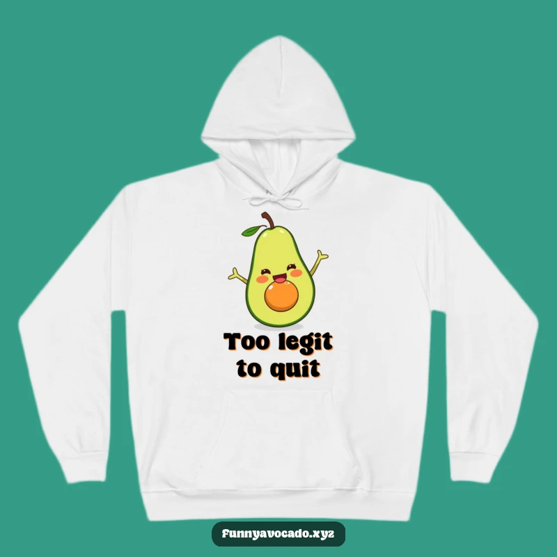 Cozy Funny Excited Avocado Hoodie - Warm Up with a Happy Split!