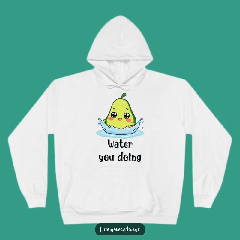 Funny Googly Eye Avocado Hoodie: Cozy Splash Vibes, Perfect Warm Gift