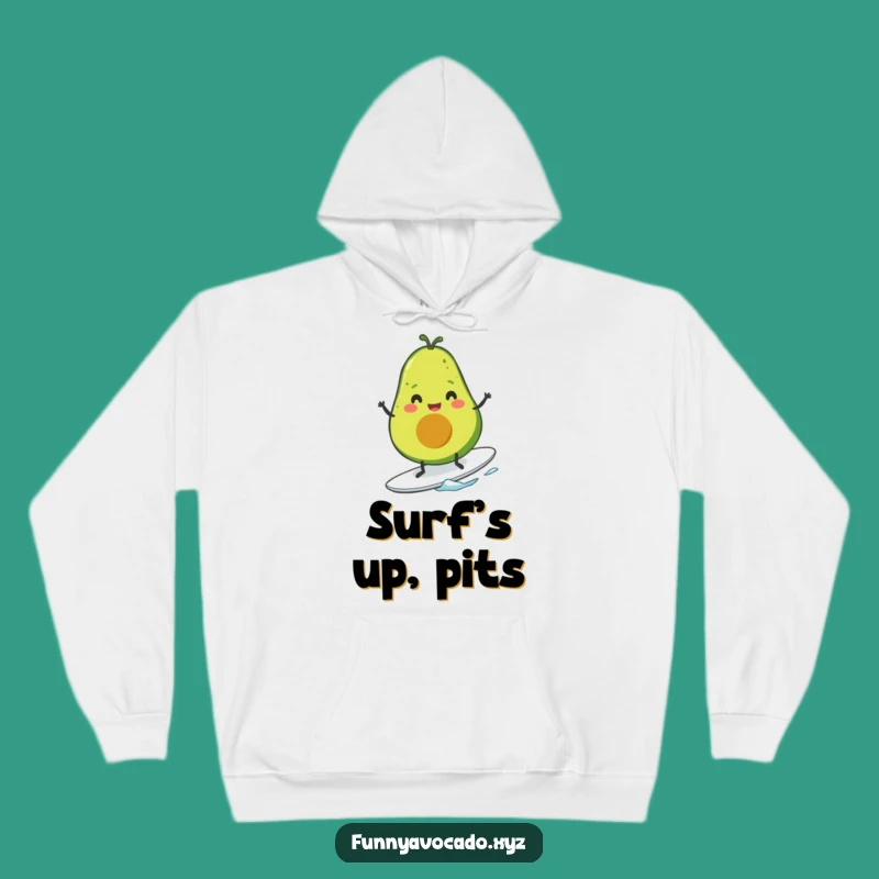 Funny Surfing Avocado Hoodie: Comfy Tiny Legs, Perfect Cozy Beach Gift