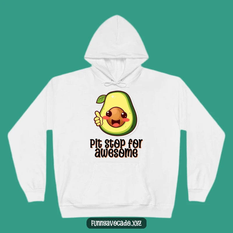 Funny Avocado Pit Thumbs Up Hoodie: Cozy Cute Character Wear, Great Humorous Gift