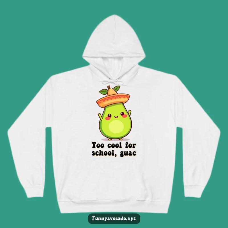 Funny Avocado Sombrero Hoodie: Cozy Whimsical Character Wear, Ideal Humorous Gift