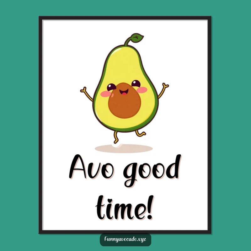 Funny Free Printable Wall Art: Dancing Avocado Decor, Whimsical Downloadable Art for Kitchen