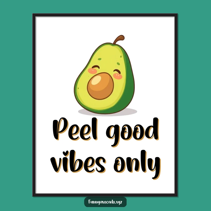 Funny Free Printable Wall Art: Sliding Avocado Decor, Whimsical Downloadable Art for Kitchen Fun
