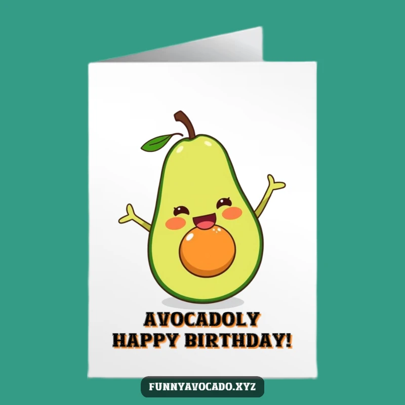 Free Printable Birthday Card: Funny Avocado Split - Instant Download & DIY Gift!