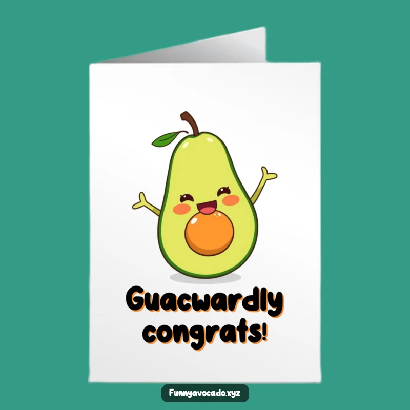Free Printable Congrats Card: Joyful Avocado Split - Download & Print at Home!