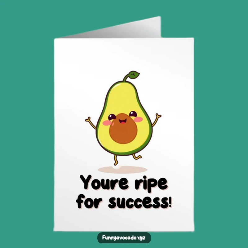 Free Printable Congrats Card: Dancing Avocado Celebration, Funny Downloadable Gift for New Beginnings