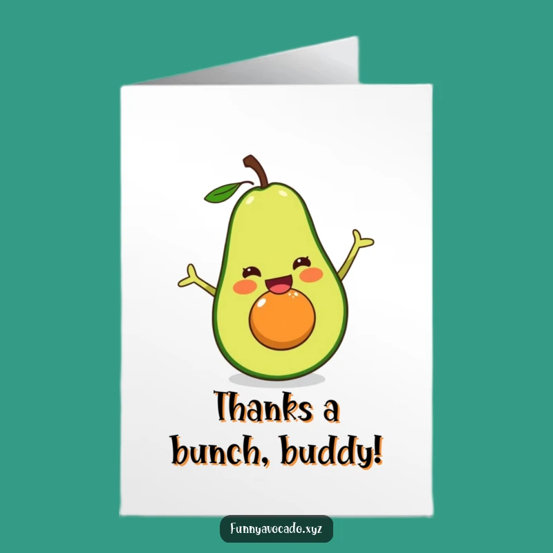 Free Printable Thank You Card: Funny Avocado Split - Quick DIY & Download!
