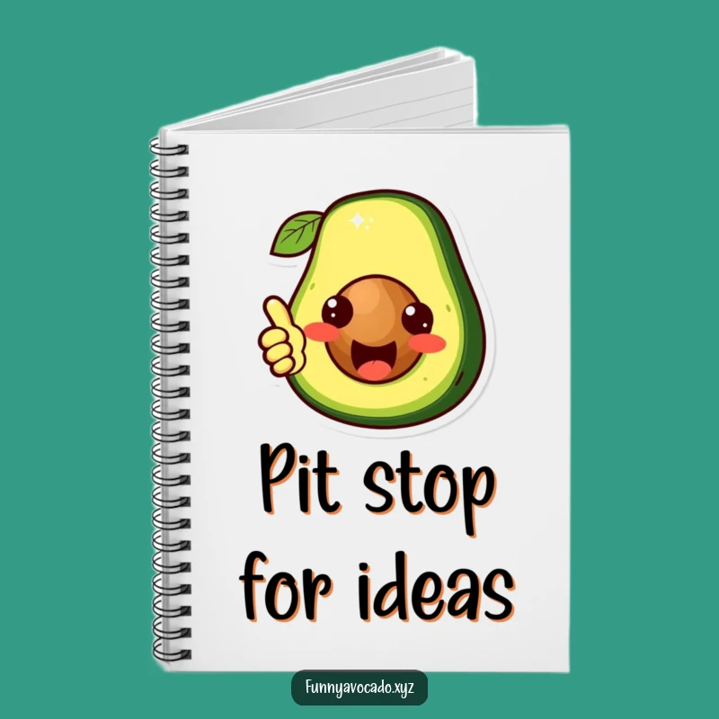Funny Avocado Pit Thumbs Up Notebook: Cute Journal, Ideal Humorous Gift