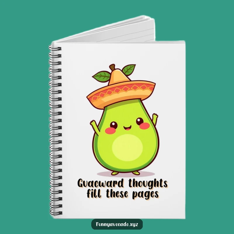 Funny Avocado Sombrero Notebook: Whimsical Journal, Ideal Humorous Gift