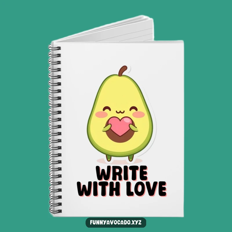 Funny Blushing Avocado Notebook: Write Sweet Notes With Love Fruit Gift