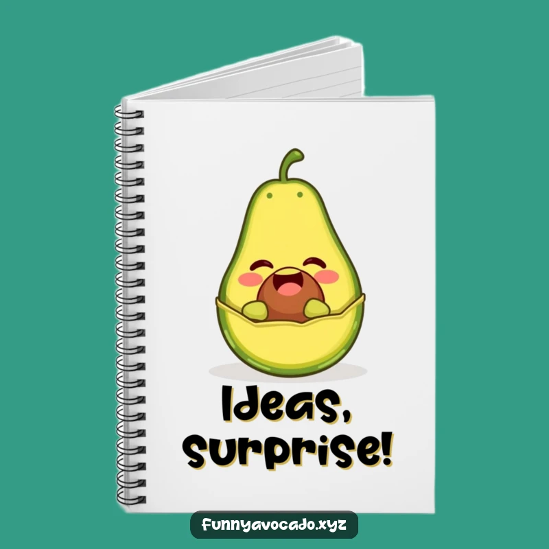 Funny Giggling Avocado Notebook: Jot Down Jokes With Surprise Fruit Humor Gift