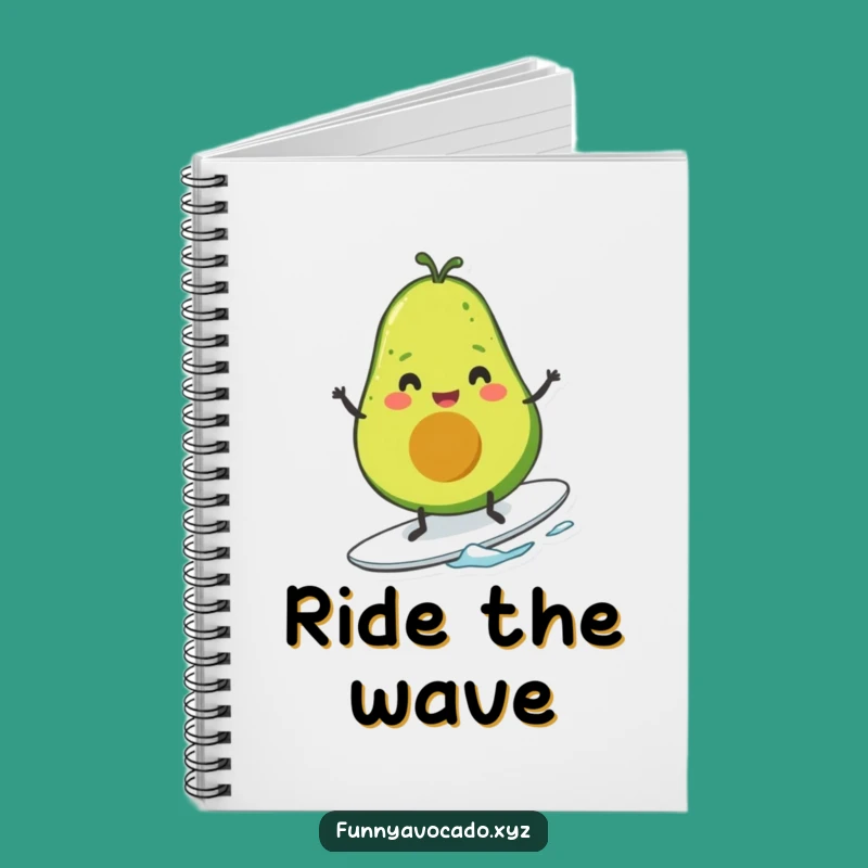 Funny Surfing Avocado Notebook: Tiny Legs, Perfect for Jotting Fun Notes