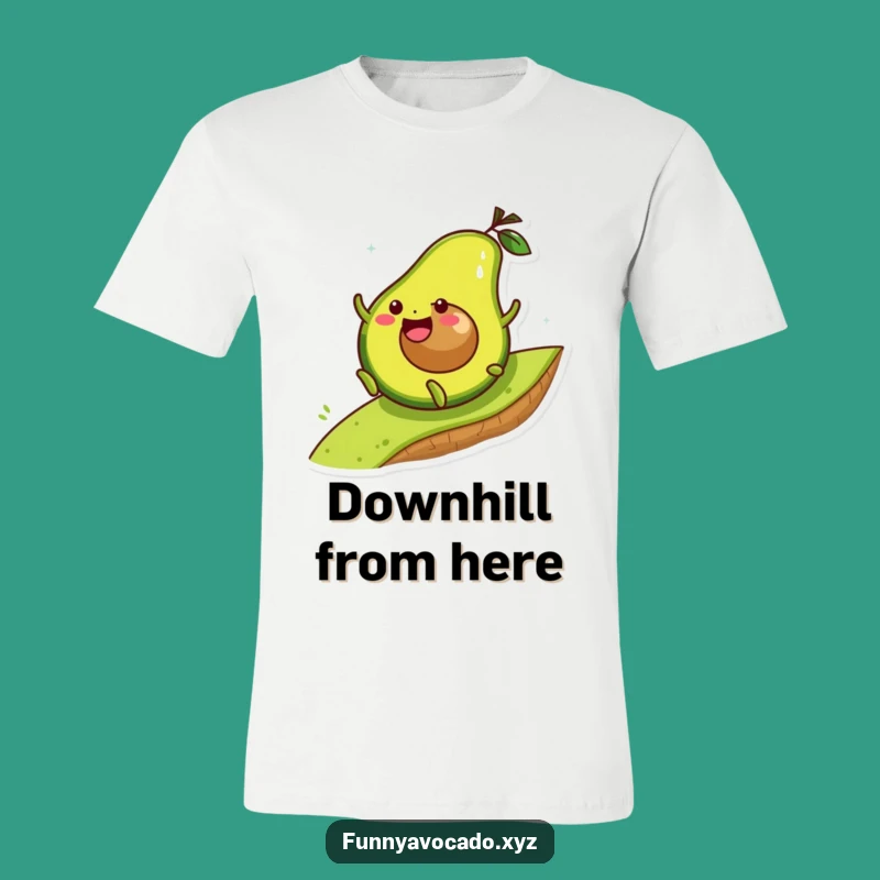 Funny Rolling Avocado T-Shirt: Joyful Descent, Perfect Adventure Gift