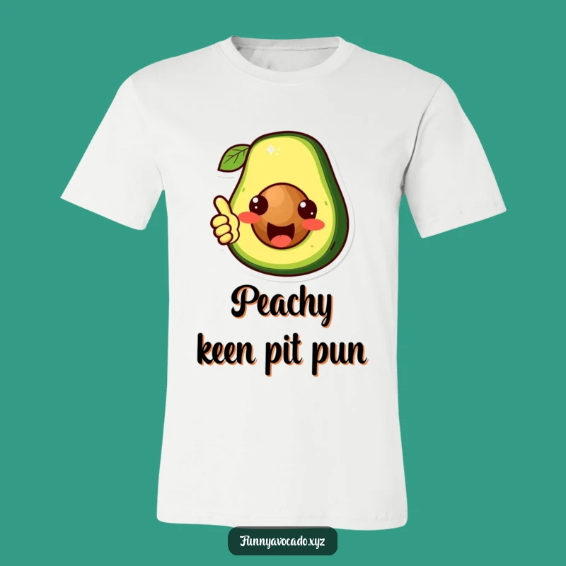 Funny Avocado Pit Thumbs Up T-Shirt: Cute Character Tee, Ideal Humorous Gift