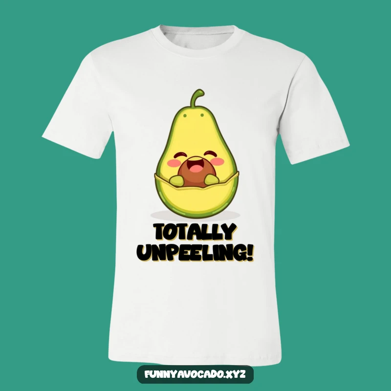 Funny Giggling Avocado T-Shirt: Wearable Comedy of a Surprise Fruit Friend Gift