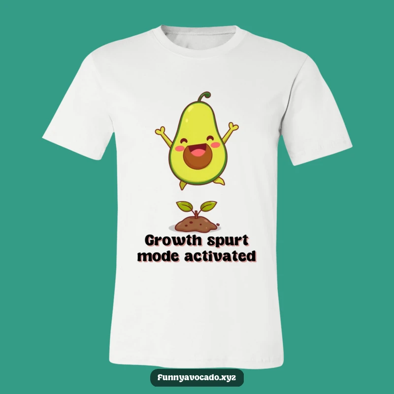 Funny Joyful Avocado T-Shirt - Jump for Joy!