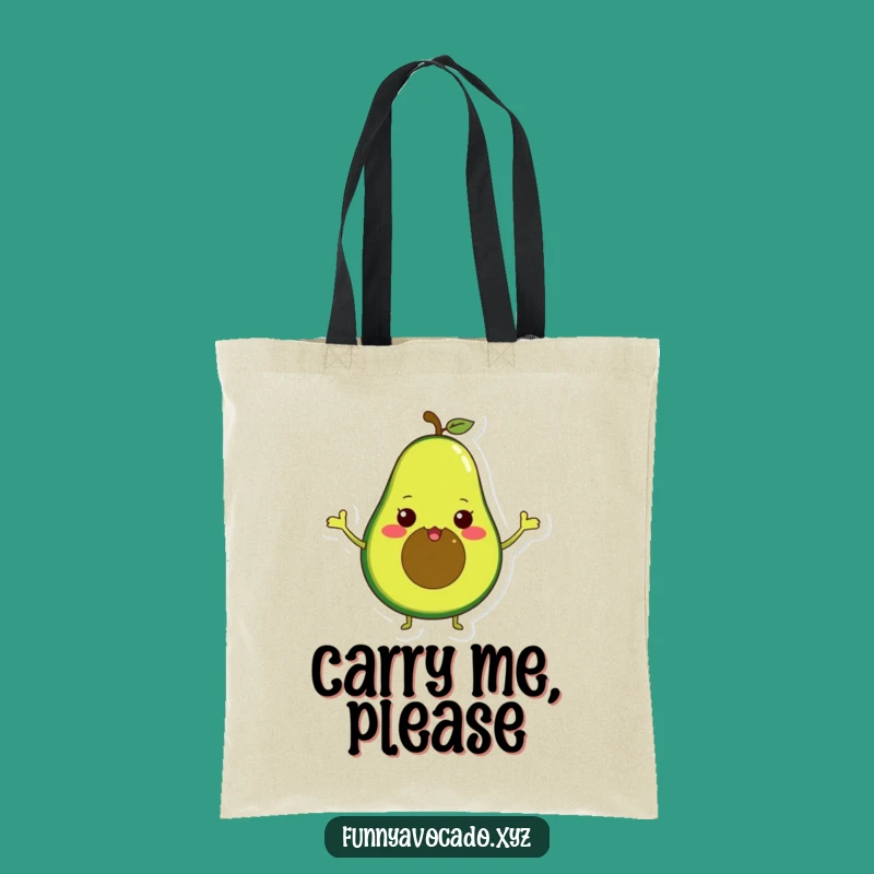 Funny Waving Avocado Tote Bag: Tiny Arms, Perfect Carry-All Gift
