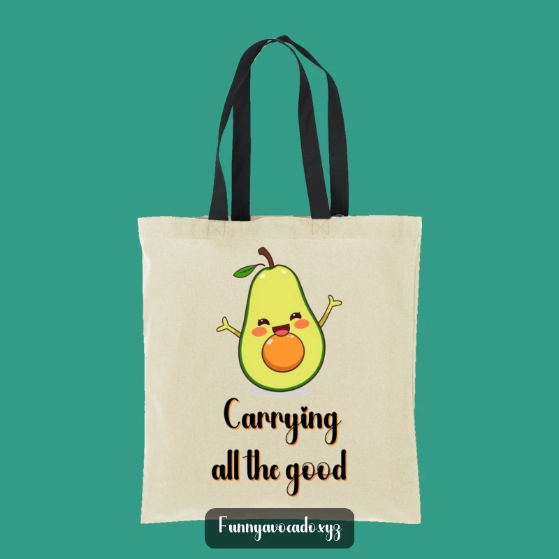 Funny Excited Avocado Tote Bag - Carry Your Laughs in Style!