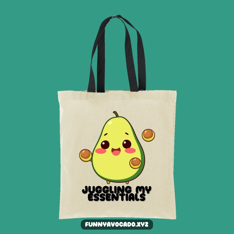 Funny Avocado Tote Bag: Juggling Pits, Your Go-To Funny Gift Accessory