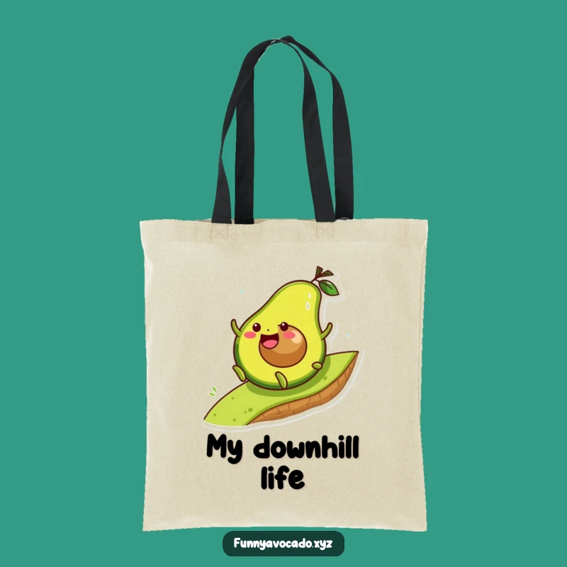 Funny Rolling Avocado Tote Bag: Joyful Journey, Perfect Carry-All Gift